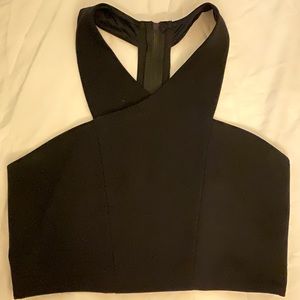 Express black crop top
